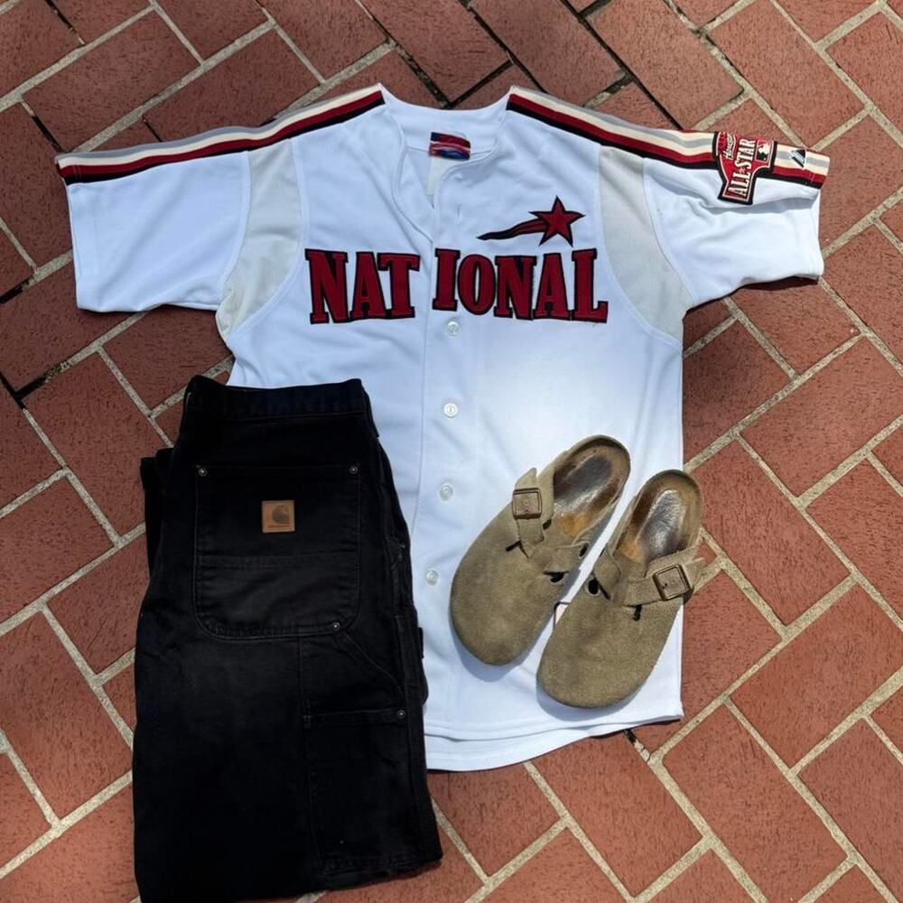 Vintage 2004 MLB all star game national league majestic white jersey